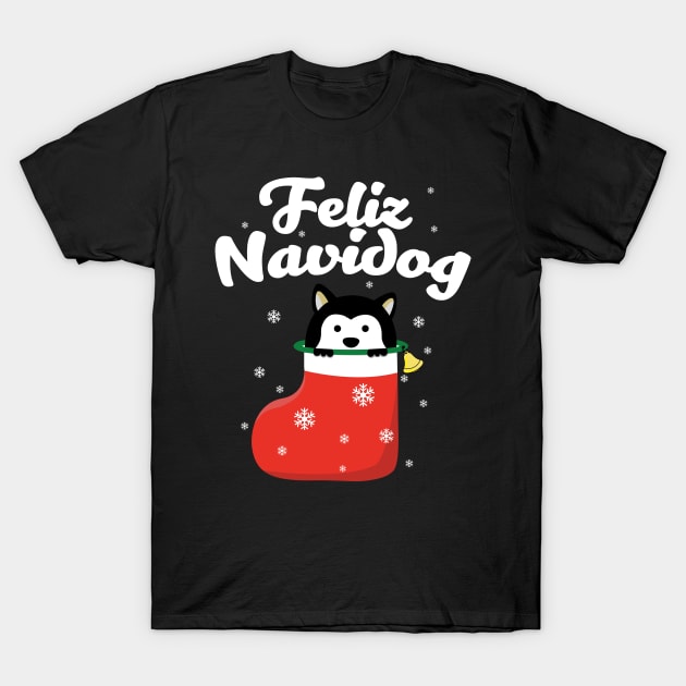 Feliz Navidog T-Shirt by Mesyo